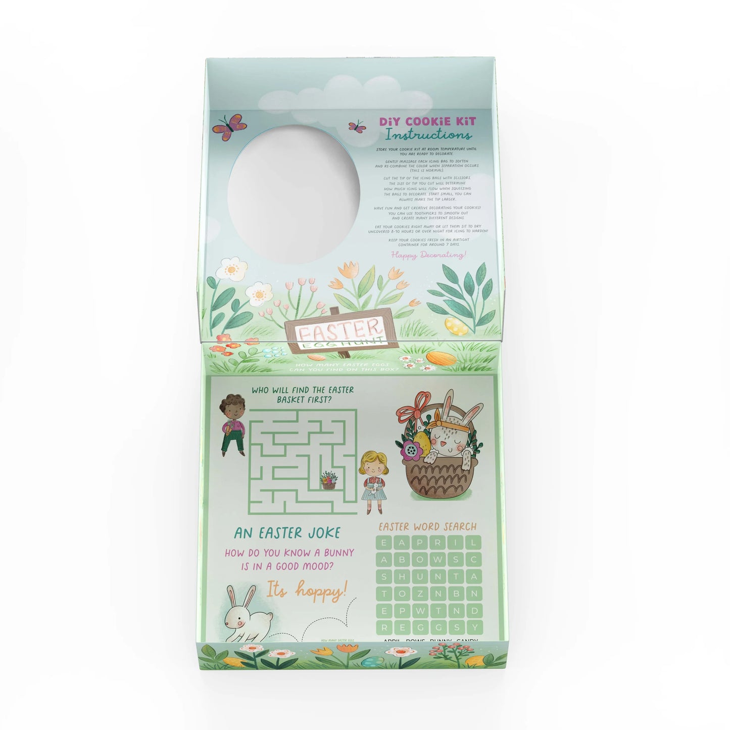 EASTER DIY COOKIE KIT BOX - 9" x 9" x 2.5"