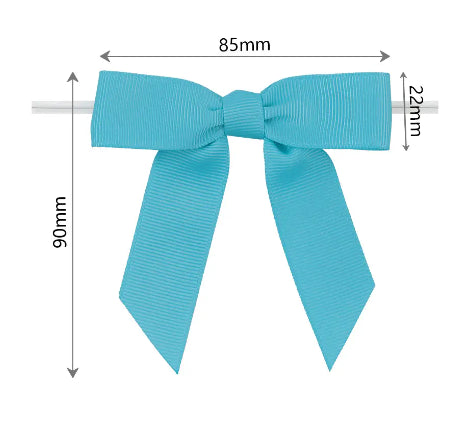 Bow - Aqua Grosgrain 15 Pack