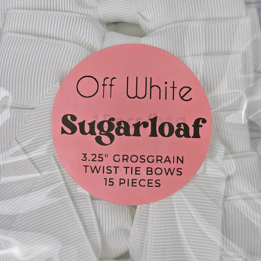 Bow - Off White Grosgrain 15 Pack