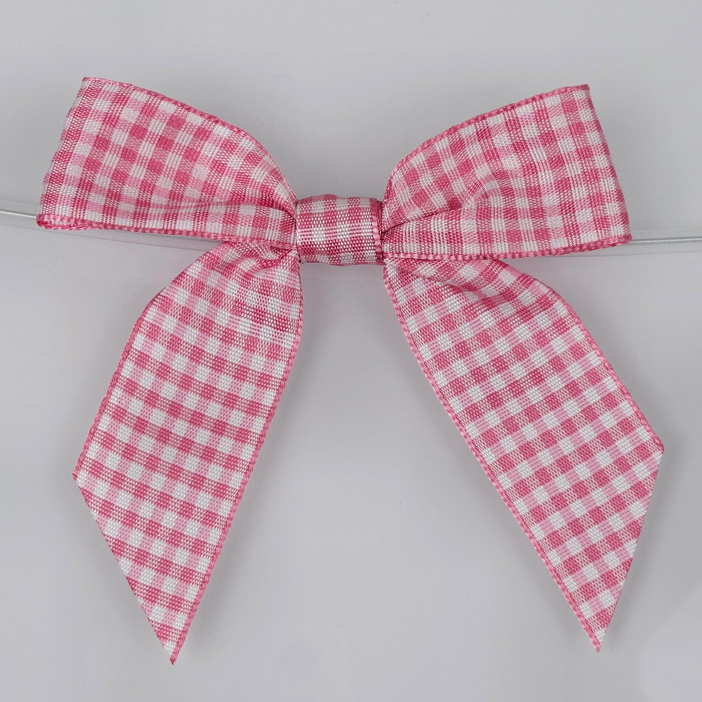 Bow - Pink Gingham Plaid 15 Pack