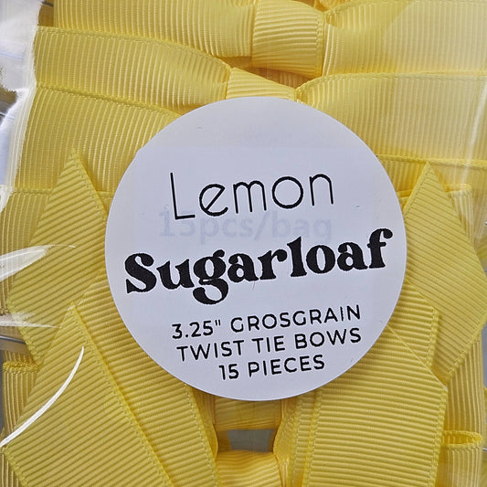 Bow - Lemon Grosgrain 15 Pack