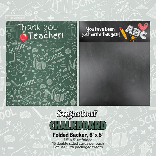 Chalkboard - 6" x 5" Folded Backers