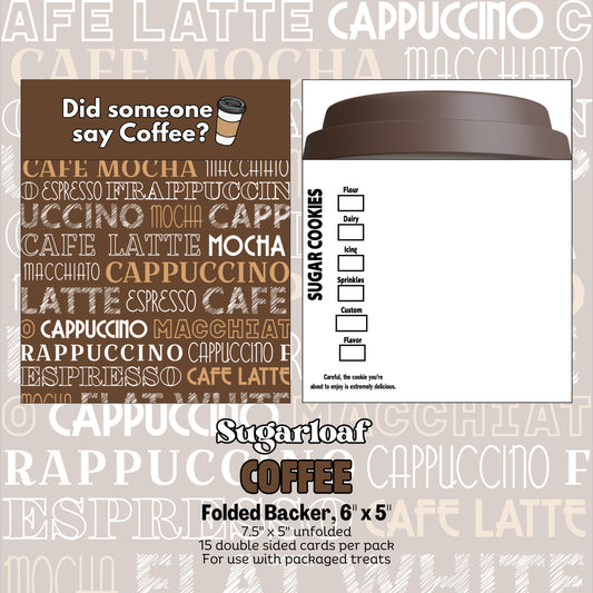 Coffee - 6" x 5" Folded Backers