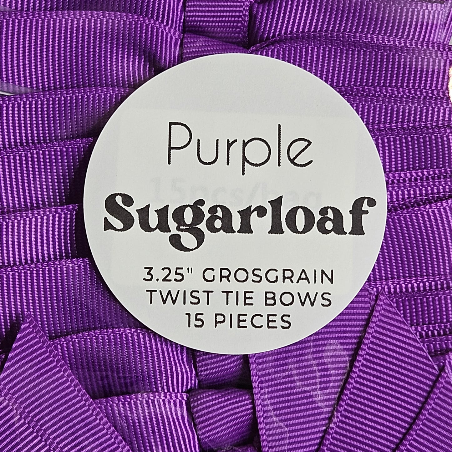 Bow - Purple Grosgrain 15 Pack