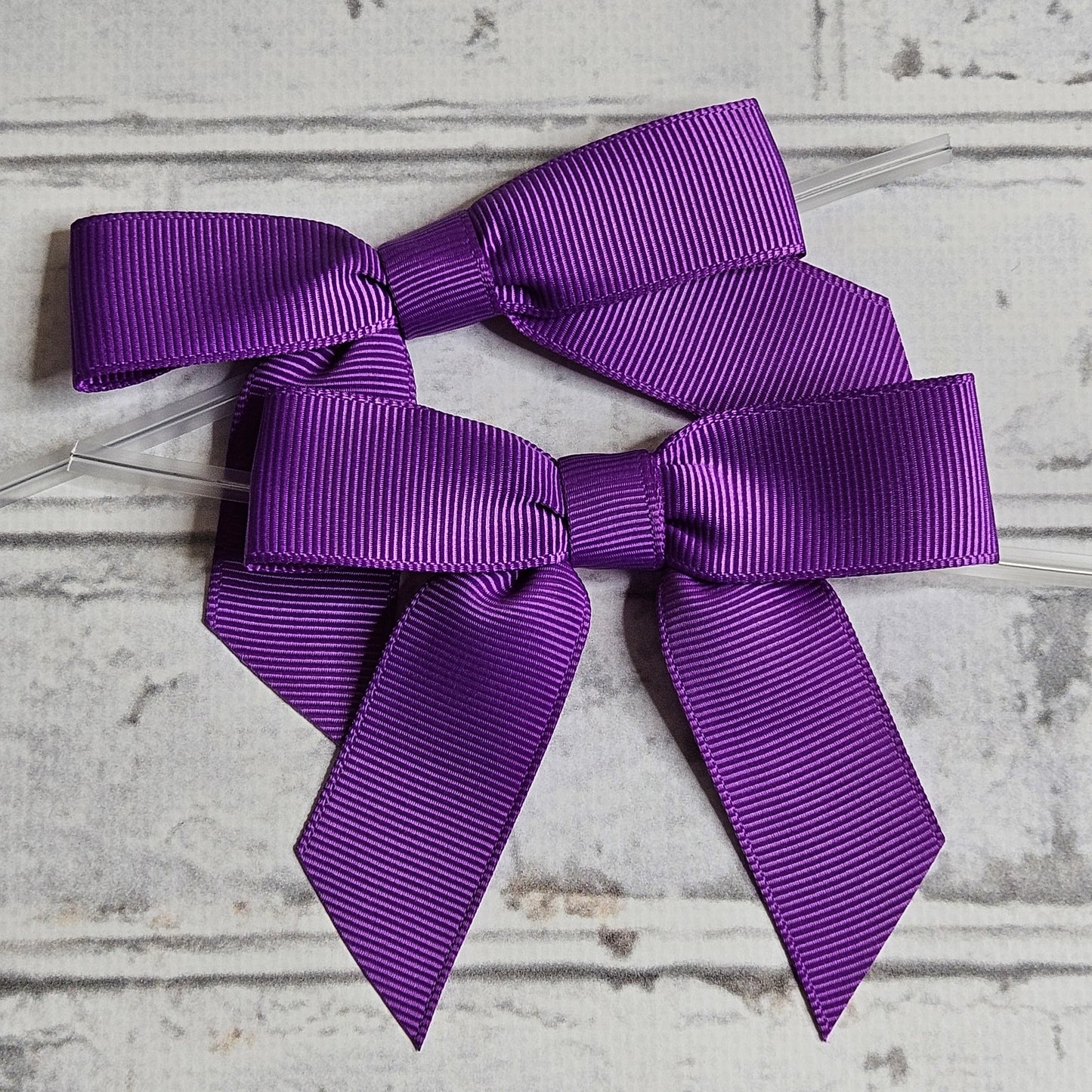 Bow - Purple Grosgrain 15 Pack