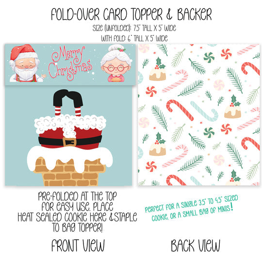 SANTA CLAUS AND MRS CLAUS TOPPER & BACKER
