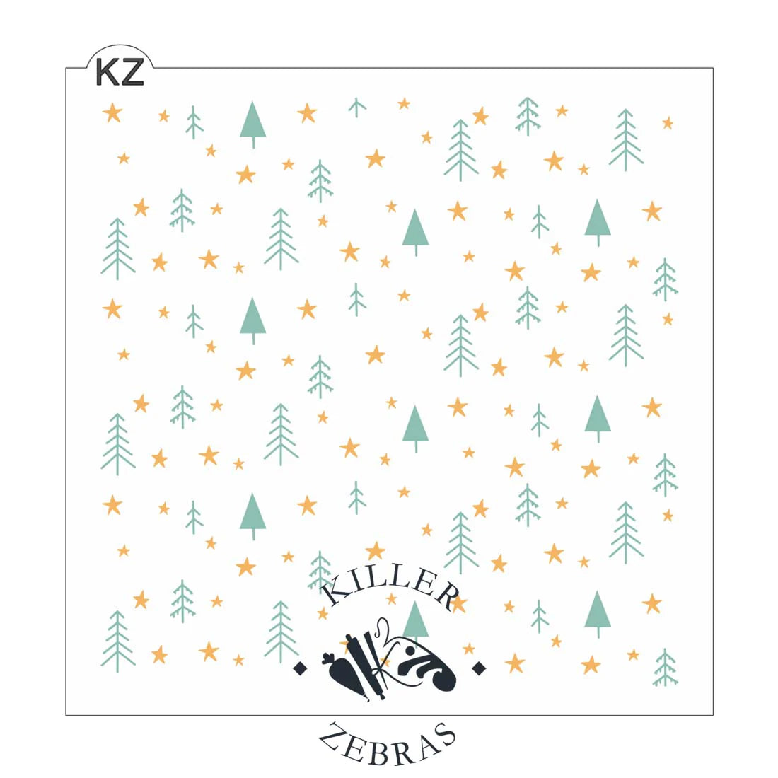 Stencil Starry Night 2 part stencil