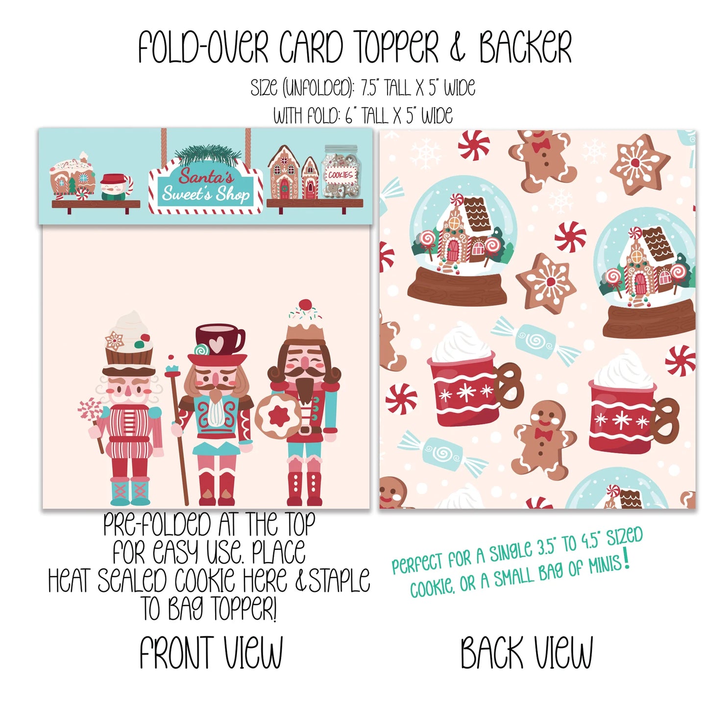 Santa's Sweet Shop Bag Topper and Backer