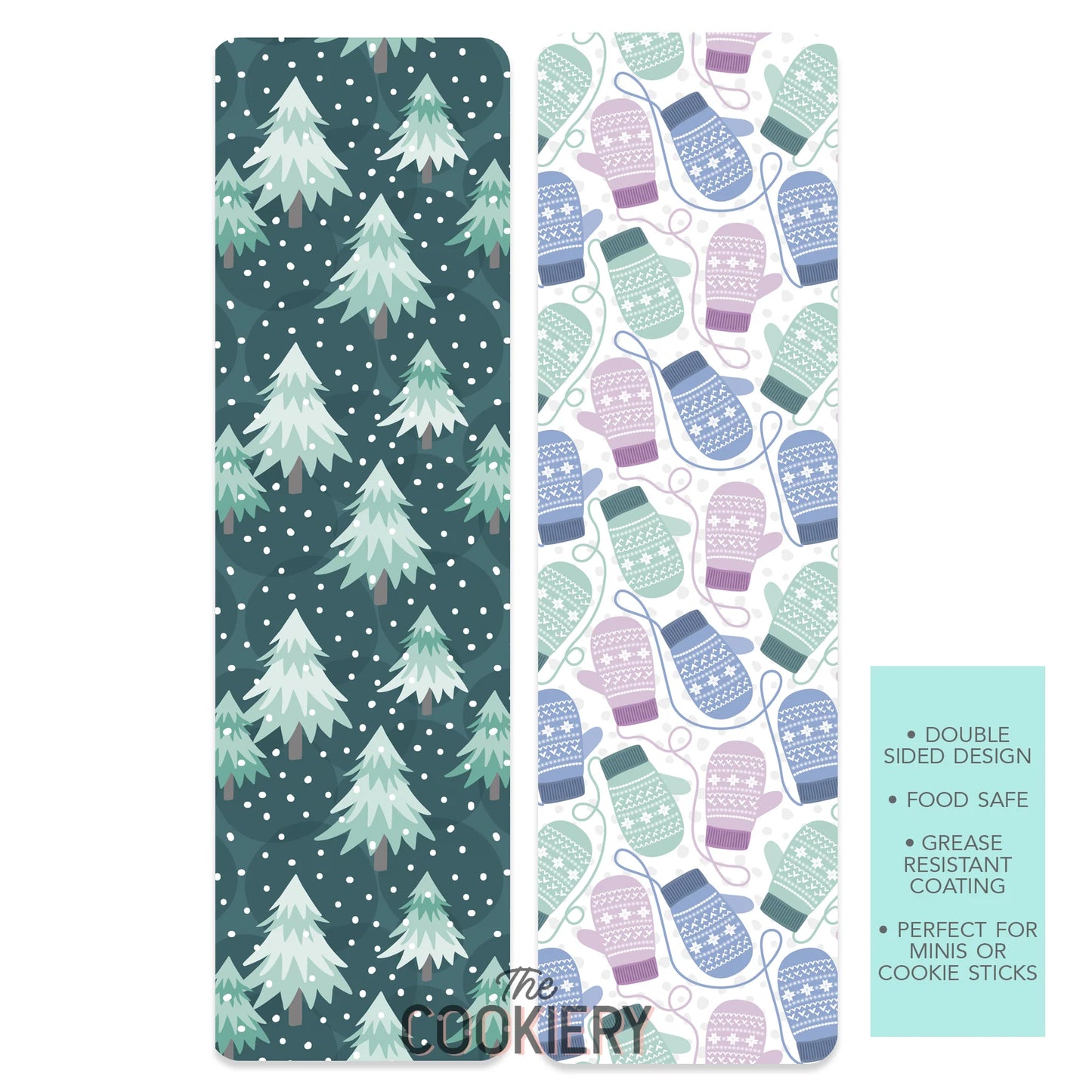 WINTER MITTENS GREASE-RESISTANT FOOD SAFE COOKIE CARD BACKERS