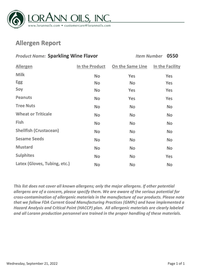 SPARKLING WINE FLAVOR 1oz