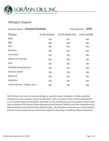 CARAMEL EMULSION 4oz