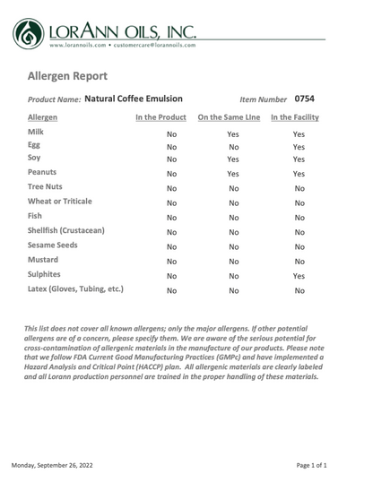 NATURAL COFFEE EMULSION 4oz