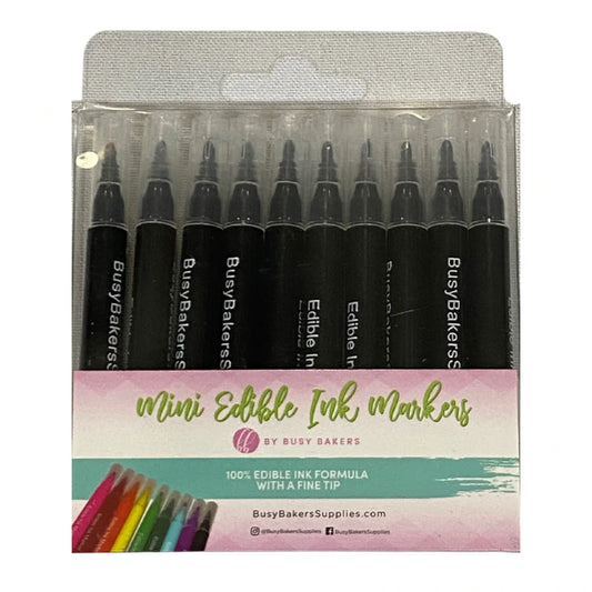 Mini 10 Count Black Edible Markers