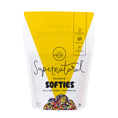 Dye-Free Rainbow Softies Sprinkles, 1LB Bag
