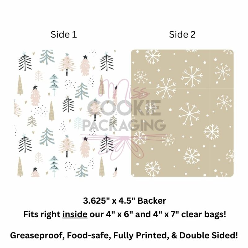 Greaseproof Backer - Holiday Snowflakes