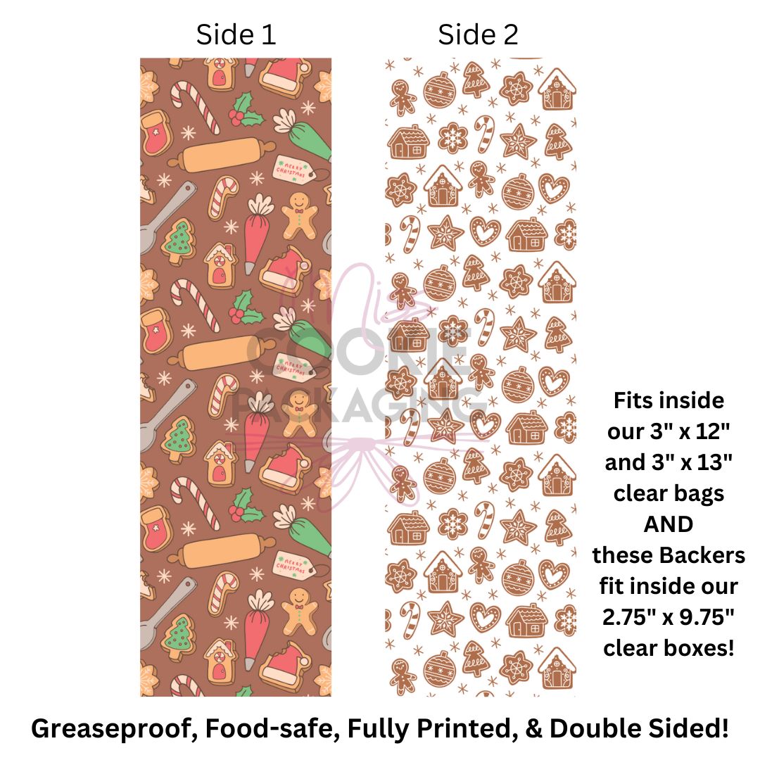 Gingerbread Baking - 9.5" x 2.625"Greaseproof Backer