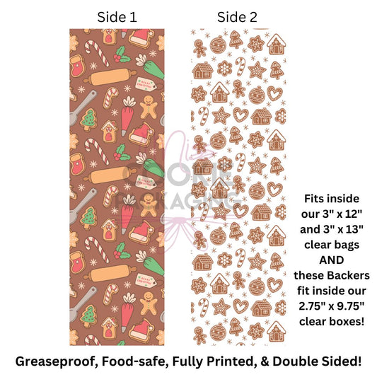 Gingerbread Baking - 9.5" x 2.625"Greaseproof Backer