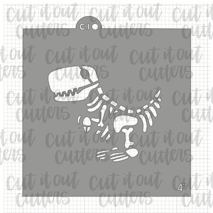 Witchy Tim T-rex Cookie Cutter & Stencil Combo - 4"
