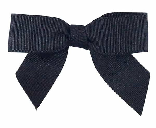 Grosgrain Twist Tie Bows Black