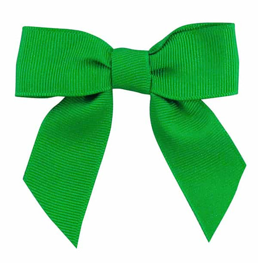 Grosgrain Twist Tie Bows Emerald