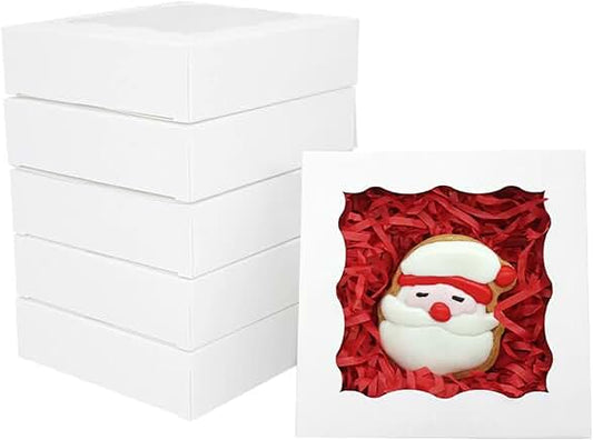 Individual Cookie Boxes 5" x 5" x 1" Inch Small Gift Boxes Single Treat Boxes Mini Dessert Boxes