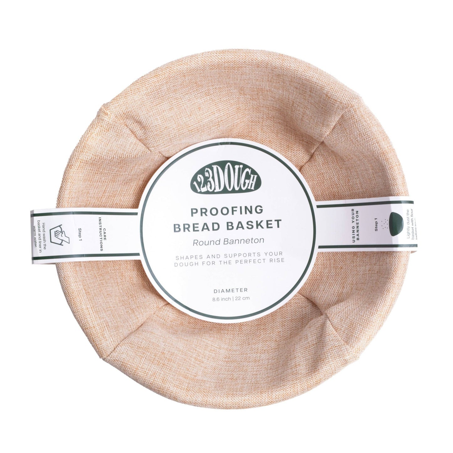 8.6" Round Proofing Bread Basket with Liner – 123Dough