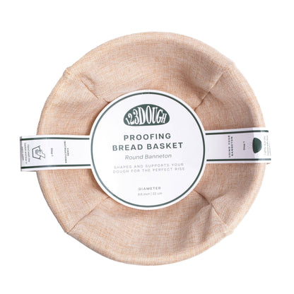8.6" Round Proofing Bread Basket with Liner – 123Dough