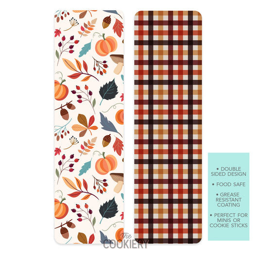 Autumn Plaid Grease-Resistant Food Safe Cookie Card Backers