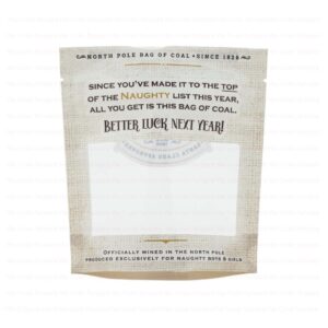 “Bag of Coal” – 5.5″ x 6″ x 2″  Stand Up Pouch 10 Pack