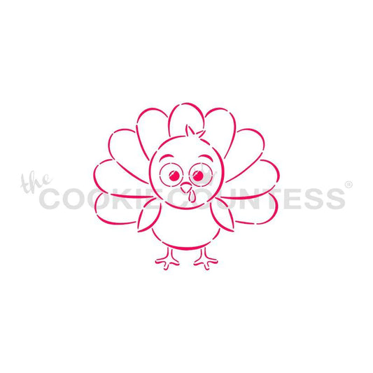 Cute Turkey PYO Stencil