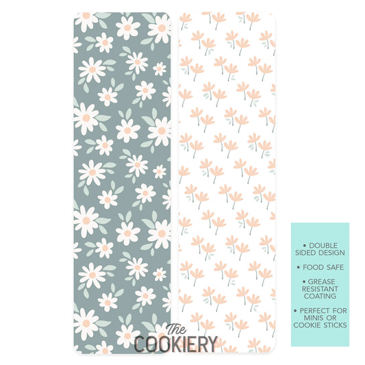 SPRING DAISY FLORAL FOOD SAFE COOKIE CARD BACKERS - THE COOKIERY