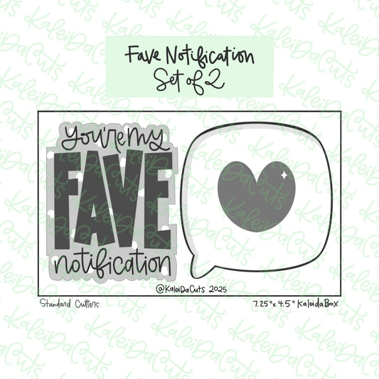 Fave Notification Cookie Cutters Set of 2-Standard