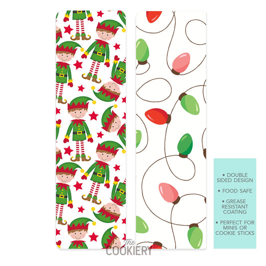 SANTA'S ELF GREASE-RESISTANT FOOD SAFE COOKIE CARD BACKERS - THE COOKIERY