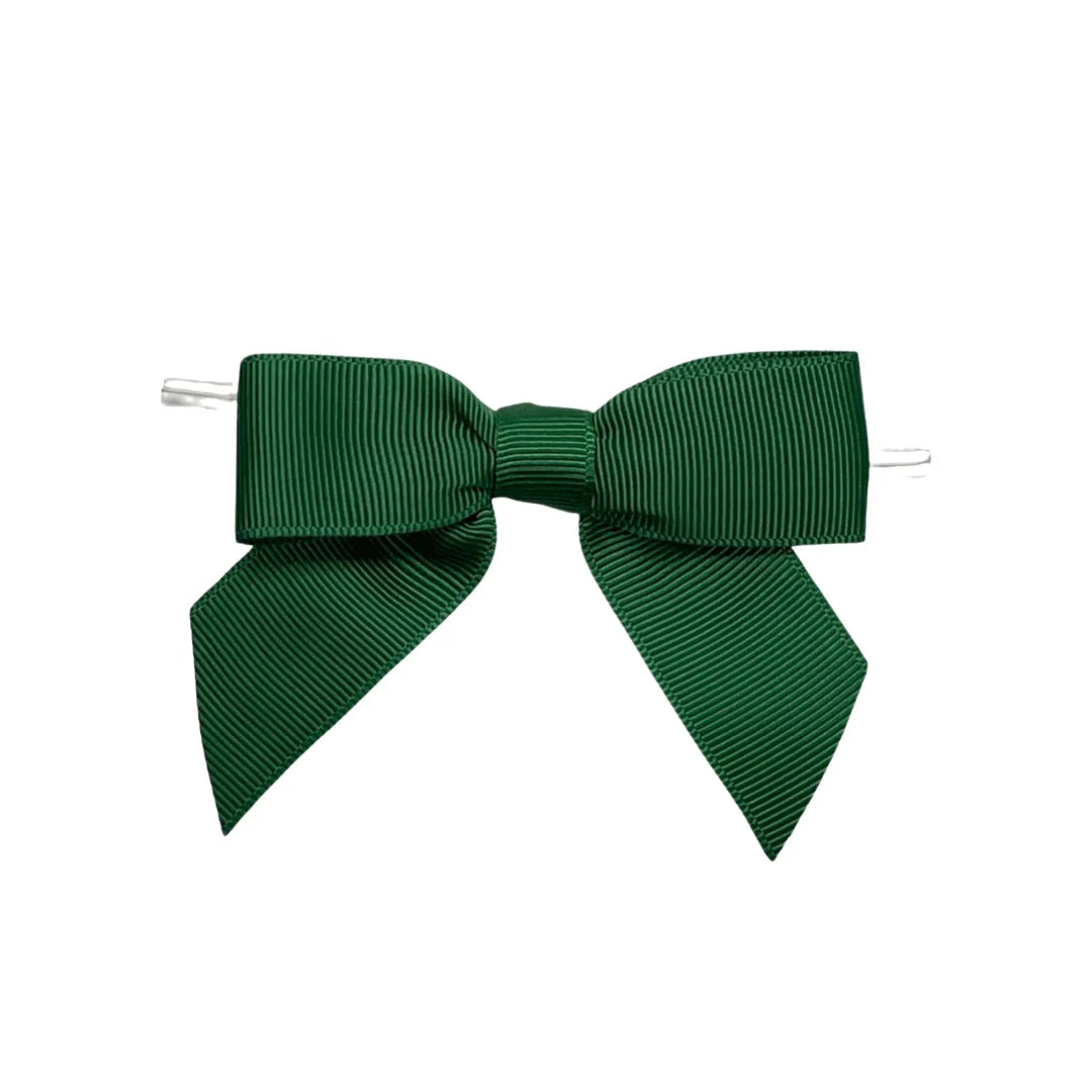 Forest Green Bow on a Wire