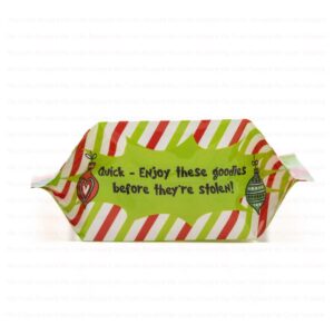 SMALL "Grinchy Goodies" Cookie Pouches – 5.5" x 6" x 2" Cookie Packaging Stand Up Pouch - 10 Pouches
