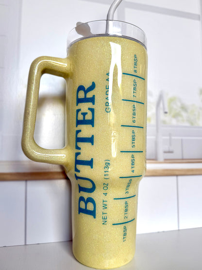 Pre-Order Glitter Butter 40oz Custom Insulated Cup