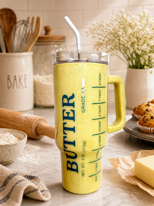 Pre-Order Glitter Butter 40oz Custom Insulated Cup