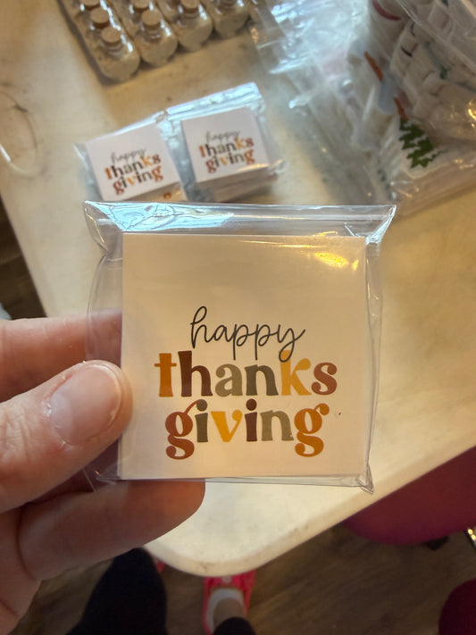 Happy Thanksgiving- 2" Square Tag