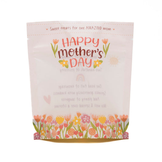 SMALL Happy Mother’s Day Floral Cookie Pouches – 5.5″ x 6″ x 2″ Cookie Packaging Stand Up Pouch-10 Pack