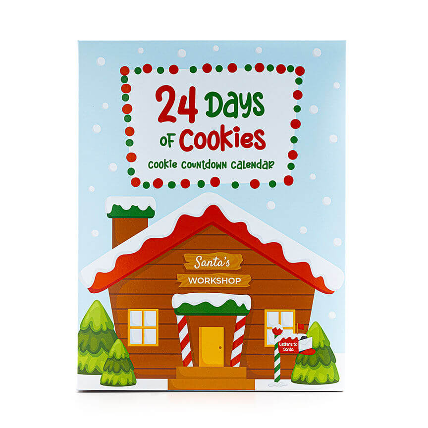 24 Day Cookie Advent Calendars - Santa’s Workshop 10 Pack