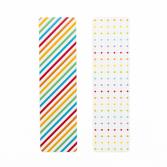 Greaseproof Backer – Rainbow Dots Stripes – 9.5” x 2.625”