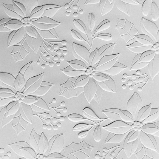 Scenic Poinsettias - Embossed Parchment Sheets - 6/pkg