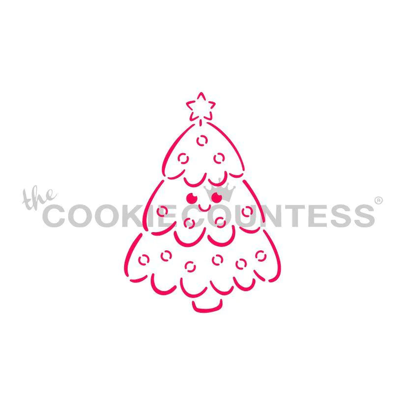 Smilling Christmas Tree PYO Stencil