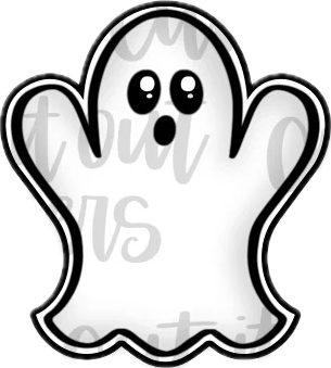 Scared Ghost Mini Cookie Cutter - 2"