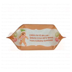 SMALL "Sweet Holiday Wishes" Cookie Pouches – 5.5" x 6" x 2" Cookie Packaging Stand Up Pouch - 10 Pouches