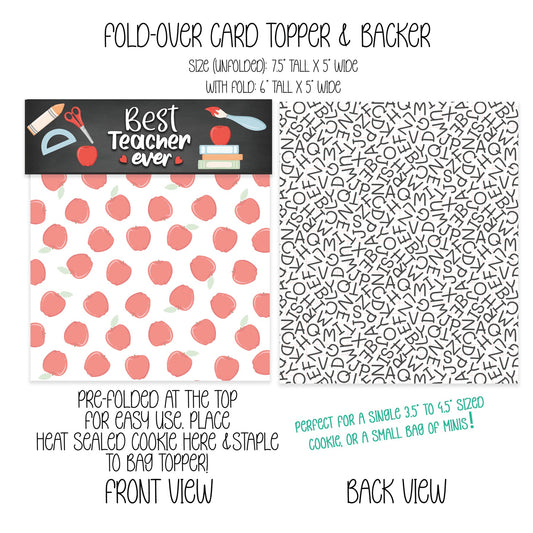 Best Teacher Ever Topper & Backer - The Cookiery