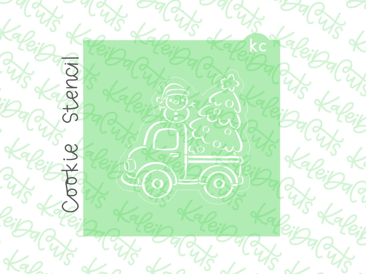 PYO Christmas Truck Snowman Cookie Cutter & Stencil Combo