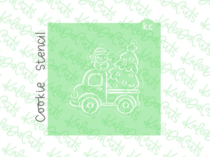 PYO Christmas Truck Snowman Cookie Cutter & Stencil Combo