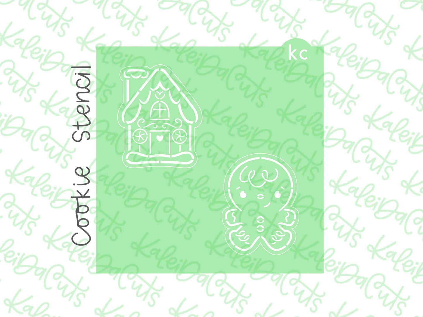 PYO Gingy House Small Cookie Cutters Set of 2 & Stencil Combo