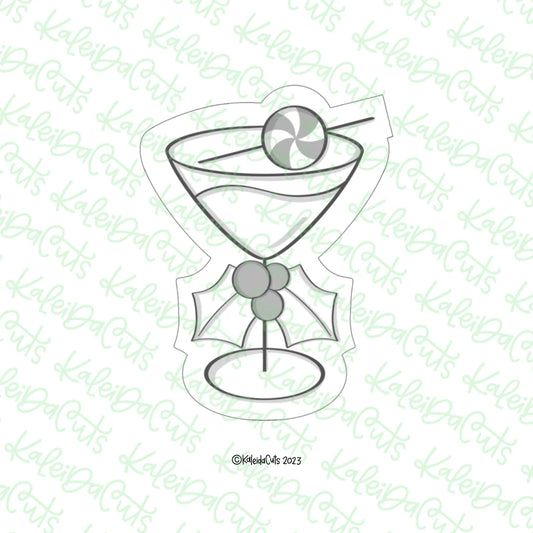 Merry Martini Cookie Cutter - Standard 4"